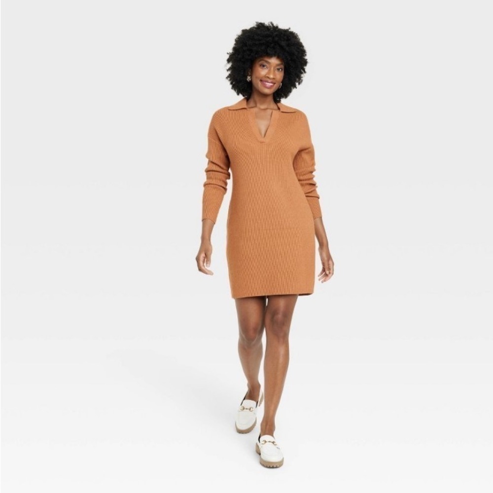 A new day sweater polo dress new